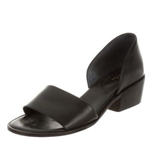 STEVEN ALAN Wander D’Orsay Leather Heeled Sandals